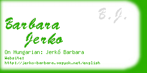 barbara jerko business card