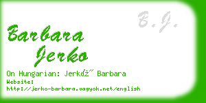 barbara jerko business card